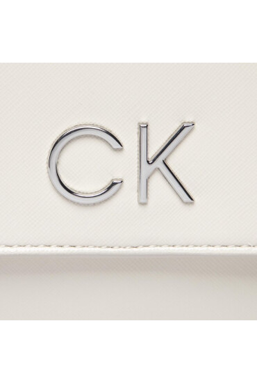 Calvin Klein Дамска чанта Re-Lock Dbl Xbody W/Flap Saff K60K609861 Бял - Mera.bg