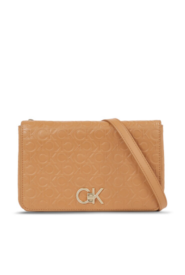 Calvin Klein Дамска чанта Re-Lock Double Gusett Xbody-Emb K60K611532 Кафяв - Mera.bg