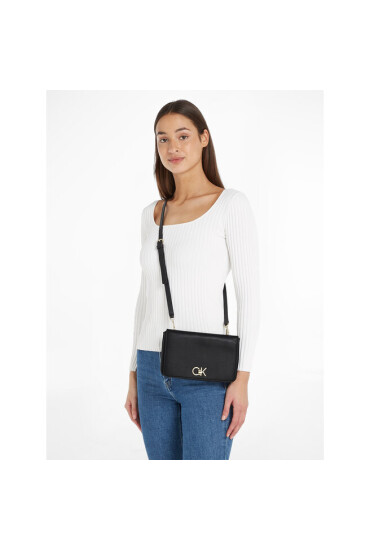 Calvin Klein Дамска чанта Re-Lock Double Gusett Xbody K60K611531 Черен - Mera.bg