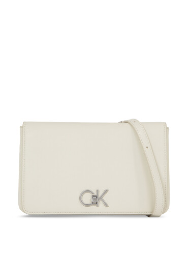 Calvin Klein Дамска чанта Re-Lock Double Gusett Xbody K60K611531 Екрю - Mera.bg