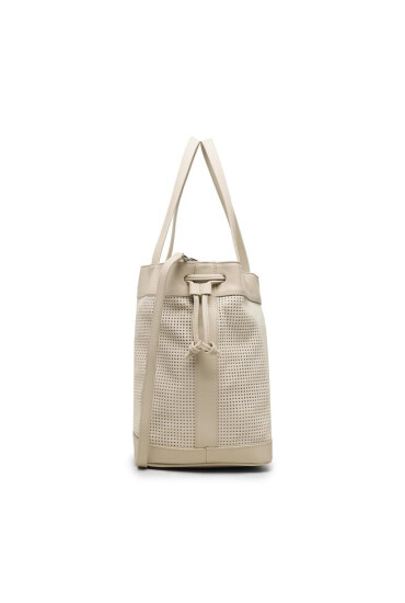 Calvin Klein Дамска чанта Re-Lock Drawstring Bag Perf K60K610635 Екрю - Mera.bg