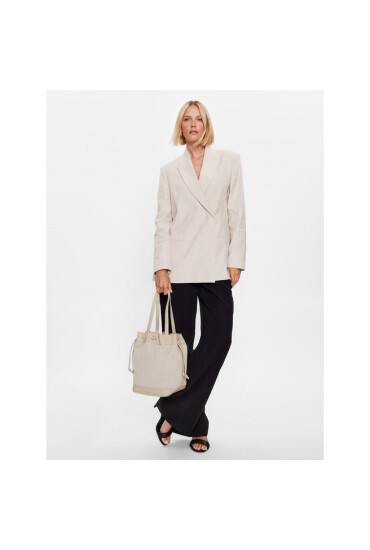 Calvin Klein Дамска чанта Re-Lock Drawstring Bag Perf K60K610635 Екрю - Mera.bg
