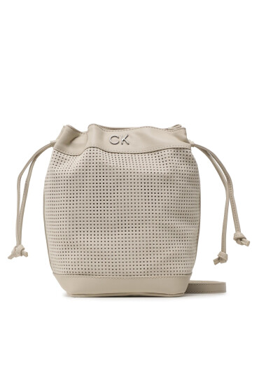 Calvin Klein Дамска чанта Re-Lock Drawstring Bag Sm Perf K60K610636 Бежов - Mera.bg