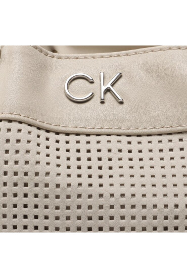 Calvin Klein Дамска чанта Re-Lock Drawstring Bag Sm Perf K60K610636 Бежов - Mera.bg