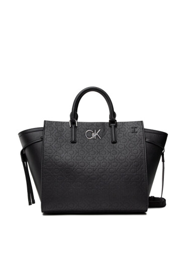 Calvin Klein Дамска чанта Re-Lock Drawstring Tote Bag Perf K60K609126 Черен - Mera.bg