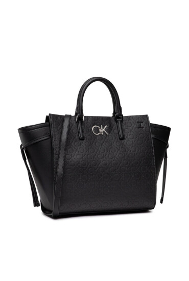 Calvin Klein Дамска чанта Re-Lock Drawstring Tote Bag Perf K60K609126 Черен - Mera.bg