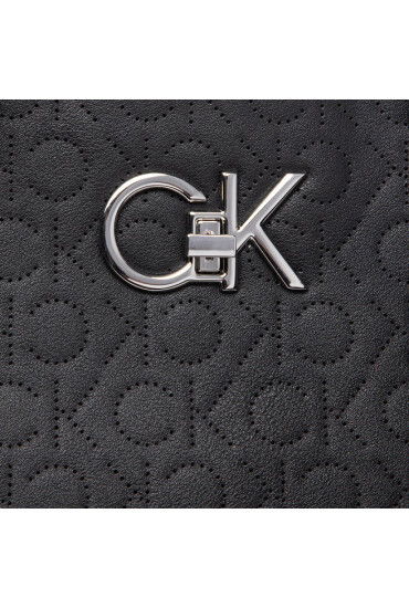 Calvin Klein Дамска чанта Re-Lock Drawstring Tote Bag Perf K60K609126 Черен - Mera.bg