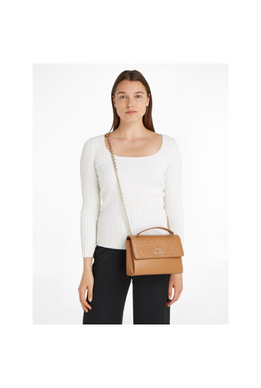 Calvin Klein Дамска чанта Re-Lock Ew Conv Crossbody-Emb K60K611533 Кафяв - Mera.bg