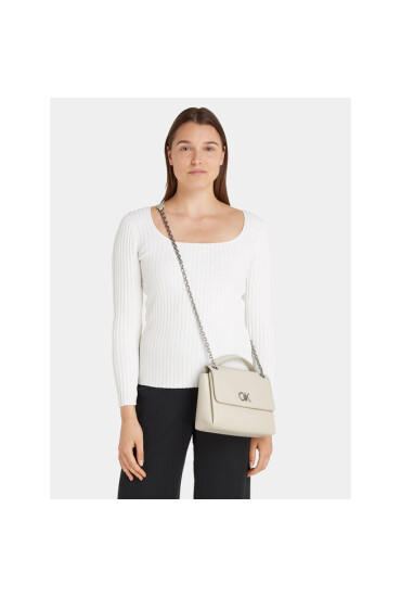 Calvin Klein Дамска чанта Re-Lock Ew Conv Crossbody K60K611084 Екрю - Mera.bg