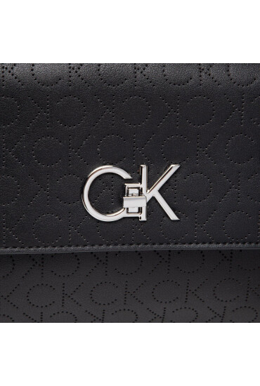 Calvin Klein Дамска чанта Re-Lock Ew Conv Xbody Perf K60K609396 Черен - Mera.bg