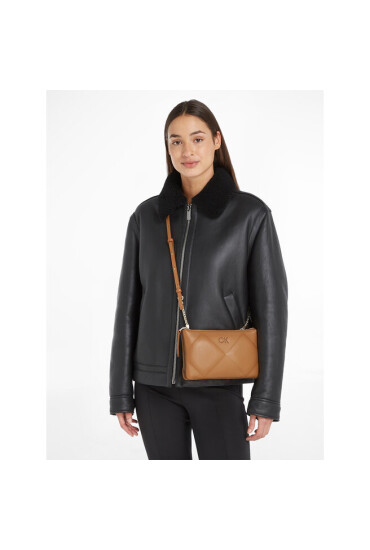 Calvin Klein Дамска чанта Re-Lock Quilt Crossbody K60K611042 Кафяв - Mera.bg