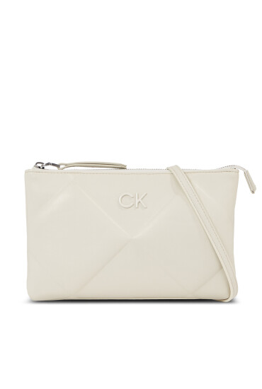 Calvin Klein Дамска чанта Re-Lock Quilt Crossbody K60K611042 Бял - Mera.bg