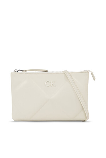 Calvin Klein Дамска чанта Re-Lock Quilt Crossbody K60K611042 Бял - Mera.bg