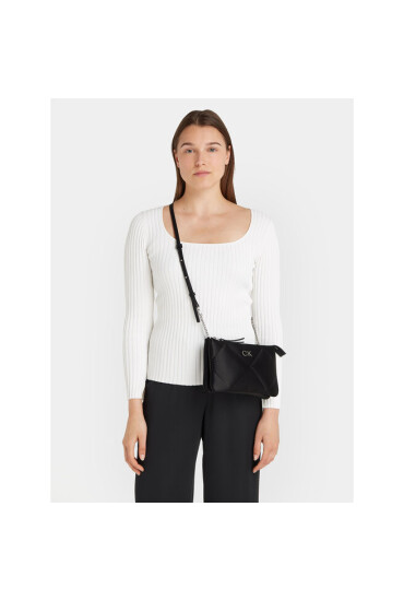 Calvin Klein Дамска чанта Re-Lock Quilt Crossbody - Satin K60K611299 Ck Black BAX - Mera.bg