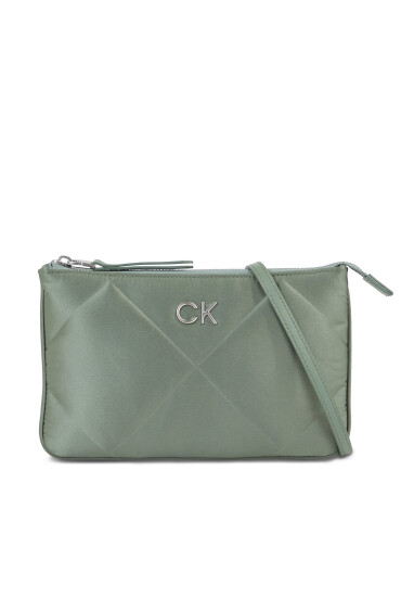 Calvin Klein Дамска чанта Re-Lock Quilt Crossbody - Satin K60K611299 Зелен - Mera.bg