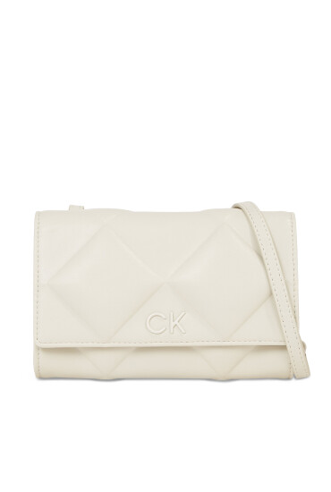 Calvin Klein Дамска чанта Re-Lock Quilt Mini Bag K60K611086 Екрю - Mera.bg