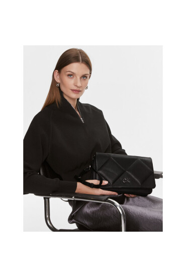 Calvin Klein Дамска чанта Re-Lock Quilt Shoulder Bag K60K611021 Черен - Mera.bg