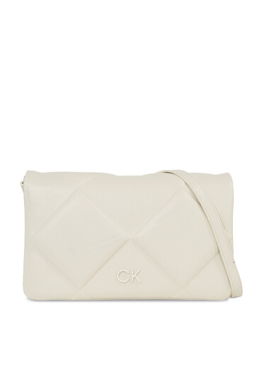 Calvin Klein Дамска чанта Re-Lock Quilt Shoulder Bag K60K611021 Бял - Mera.bg