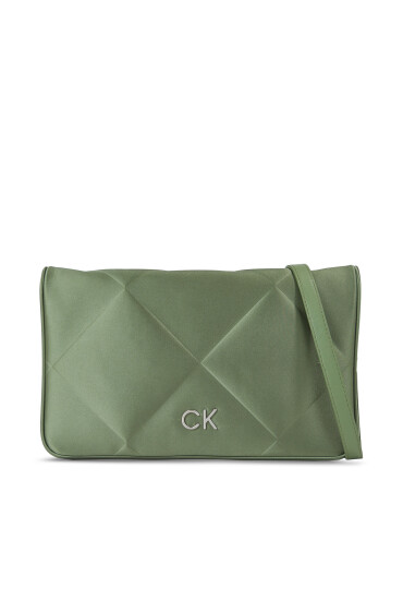 Calvin Klein Дамска чанта Re-Lock Quilt Shoulder Bag-Satin K60K611300 Зелен - Mera.bg