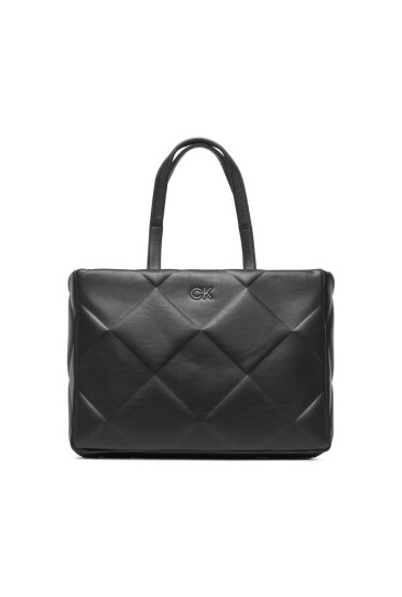 Calvin Klein Дамска чанта Re-Lock Quilt tote Lg K60K610761 Черен - Mera.bg