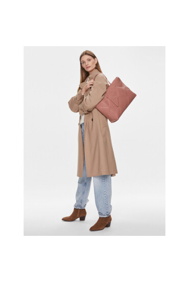 Calvin Klein Дамска чанта Re-Lock Quilt Tote Lg K60K611339 Розов - Mera.bg