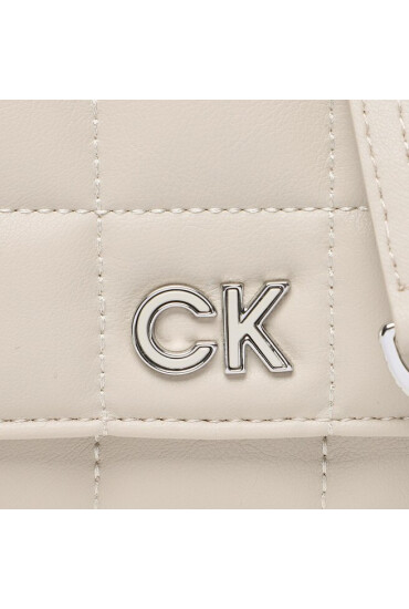 Calvin Klein Дамска чанта Re-Lock Quilt Trifold Md W/Strap K60K610476 Сив - Mera.bg