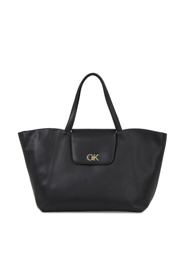 Calvin Klein Дамска чанта Re-Lock Shopper W/Flap K60K611052 Черен - Mera.bg