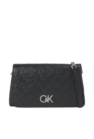 Calvin Klein Дамска чанта Re-Lock Shoulder Bag Md - Emb K60K611061 Ck Black BAX - Mera.bg