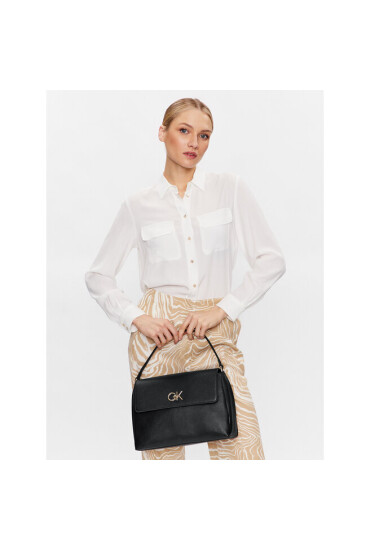 Calvin Klein Дамска чанта Re-Lock Tote W/Flap Pbl K60K610178 Черен - Mera.bg
