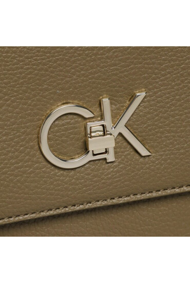 Calvin Klein Дамска чанта Re-Lock Tote W/Flap Pbl K60K610178 Каки - Mera.bg