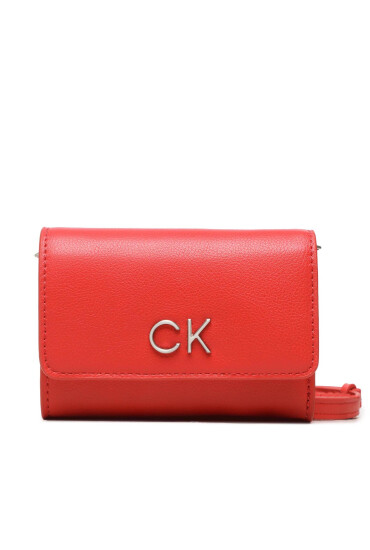 Calvin Klein Дамска чанта Re-Lock Trifold Sm W/Strap K60K611010 Червен - Mera.bg