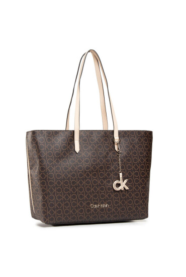 Calvin Klein Дамска чанта Shopper Md K60K607427 Кафяв - Mera.bg