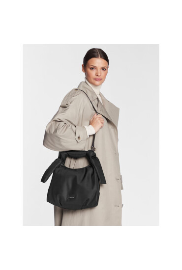 Calvin Klein Дамска чанта Soft Nappa Crossbody Textile K60K610184 Черен - Mera.bg
