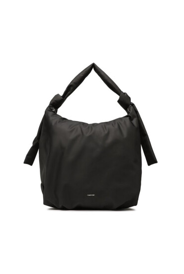 Calvin Klein Дамска чанта Soft Nappa Tote Lg Textile K60K610200 Черен - Mera.bg
