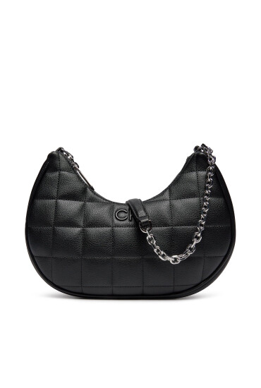 Calvin Klein Дамска чанта Square Quilt Chain Shoulder Bag K60K612018 Черен - Mera.bg