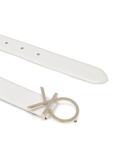 Calvin Klein Дамски колан Re-Lock Ck Logo Belt K60K610157 Бял - Mera.bg