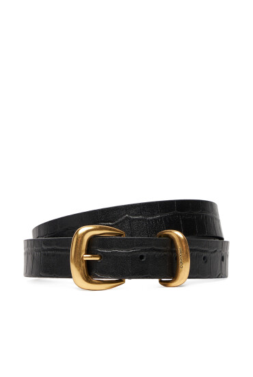 Calvin Klein Дамски колан Bombay Strap Croc 25Mm Belt LV04F7056G Черен - Mera.bg