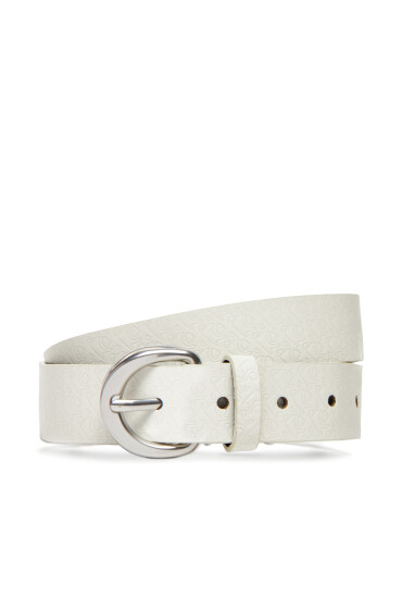 Calvin Klein Дамски колан Classic Buckle Aop 30Mm LV04K7019G Бял - Mera.bg