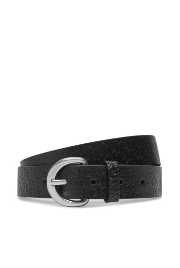 Calvin Klein Дамски колан Classic Buckle Aop 30Mm LV04K7019G Черен - Mera.bg