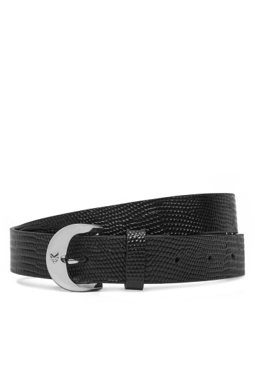 Calvin Klein Дамски колан Classic Buckle Lizard Emboss 25Mm LV04F7041G Черен - Mera.bg