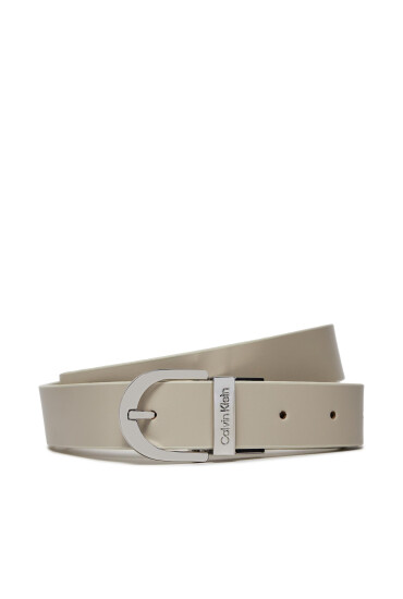 Calvin Klein Дамски колан Reversible Round Buckle Belt 2.5 K60K611900 Екрю - Mera.bg