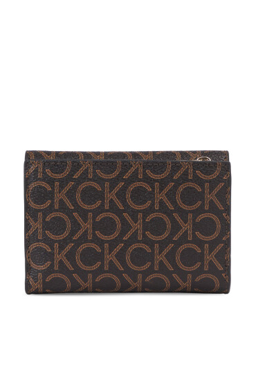Calvin Klein Дамски портфейл Ck Must Trifold Sm-Mono K60K611324 Brown Mono 0HD - Mera.bg