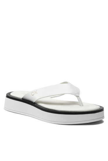 Calvin Klein Джапанки Flatform Tp Slide HW0HW00696 Ck White YAF - Mera.bg