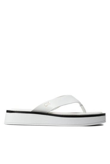Calvin Klein Джапанки Flatform Tp Slide HW0HW00696 Ck White YAF - Mera.bg
