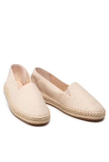 Calvin Klein Еспадрили Espadrille W/hdw - Canvas Mono HW0HW00888 Sand Mono 0LD - Mera.bg