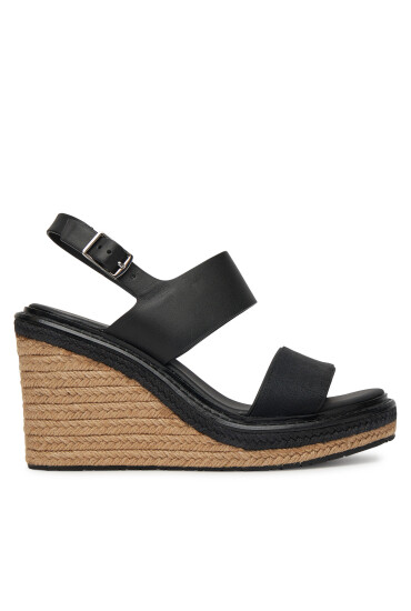 Calvin Klein Еспадрили Wedge Sandal 70 - Jacq HW0HW02386 Черен - Mera.bg