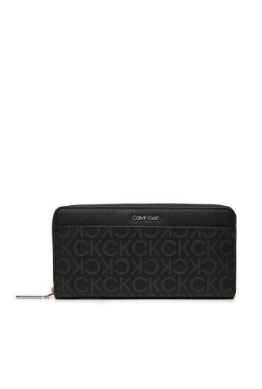 Calvin Klein Голям дамски портфейл Ck Must Lg Zip K60K612672 Черен - Mera.bg