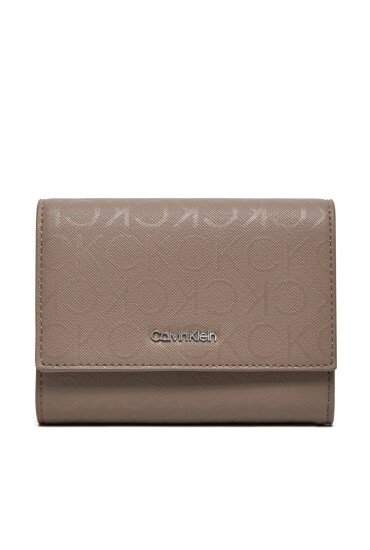 Calvin Klein Голям дамски портфейл Ck Must Md Trifold K60K612451 Сив - Mera.bg