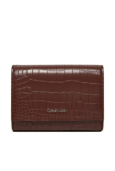 Calvin Klein Голям дамски портфейл Ck Must Md Trifold K60K612453 Кафяв - Mera.bg