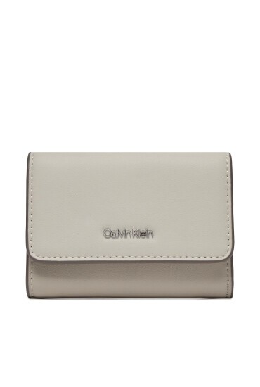 Calvin Klein Голям дамски портфейл Ck Must Trifold Sm_Block K60K611435 Бял - Mera.bg